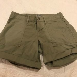DKNY army green shorts