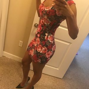 Floral bodycon dress