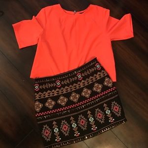 Francesca's Collection top and skirt