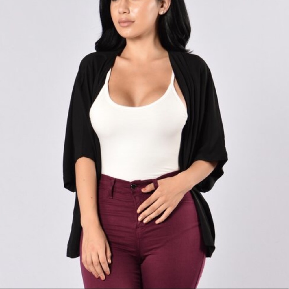 Fashion Nova Black Kimono