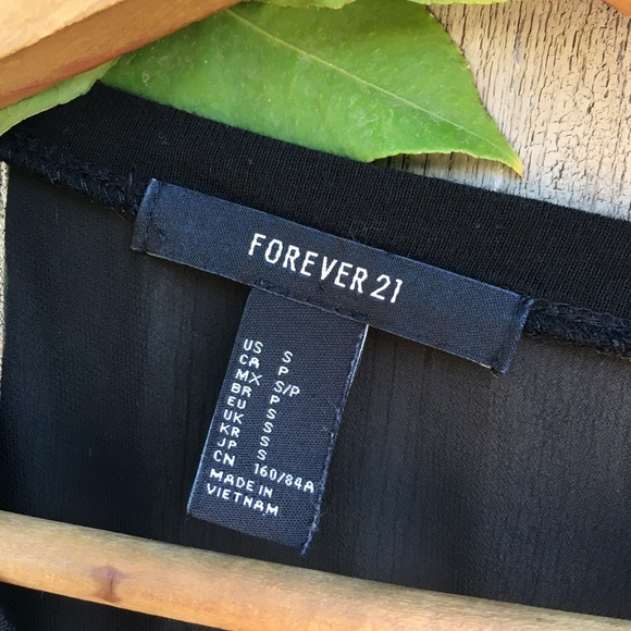 Half sheer black Tokyo jersey tee - Picture 2 of 2