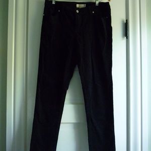 Michael Kors black skinny corduroy pants