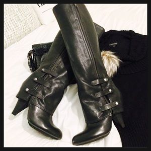 ✨NWOB✨Gorgeous Tall Black All Leather Boots