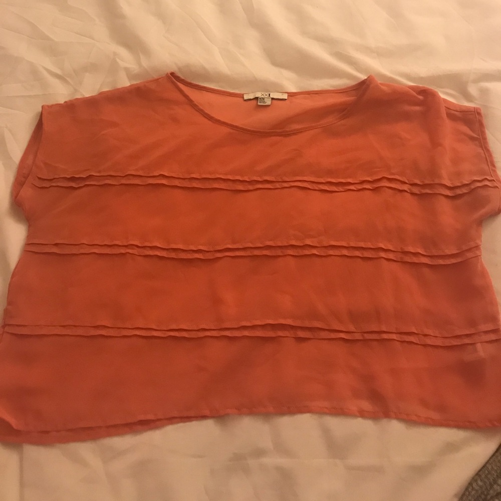 Coral blouse