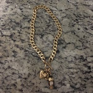 Authentic juicy couture necklace with owl charm