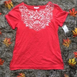 Charter Club Tops - Charter Club Embroidered Floral Petite T-Shirt Charter Club Tops - Charter Club Embroidered Floral Petite T-Shirt