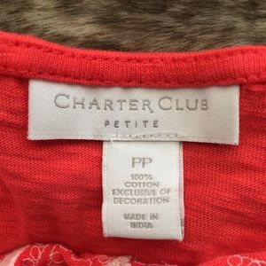 Charter Club Tops - Charter Club Embroidered Floral Petite T-Shirt Charter Club Tops - Charter Club Embroidered Floral Petite T-Shirt