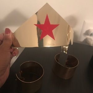 Wonder Woman tiara and cuffs costume accessories
