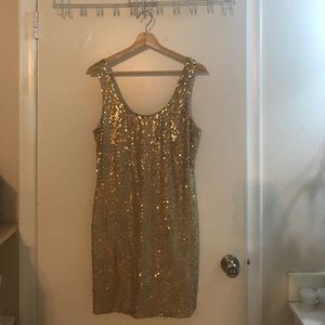 As U Wish Gold sequin dress