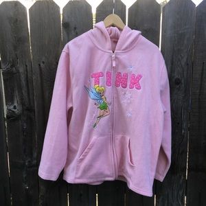 Old school fleece Disney Tinkerbell zip-up.