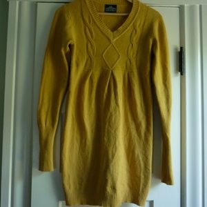 Yellow Angie knit sweater dress long sleeve