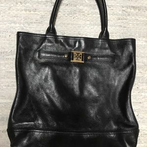 Tory Burch Black Leather Tote