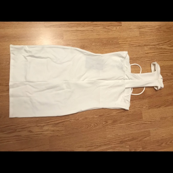 Missguided White Mini Dress w Choker Neck - Picture 2 of 4