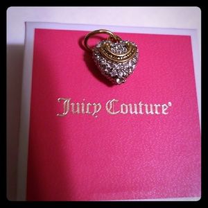Authentic juicy couture white puffed heart charm