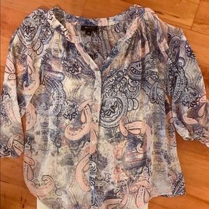 Paisley Pink & Blue Blouse