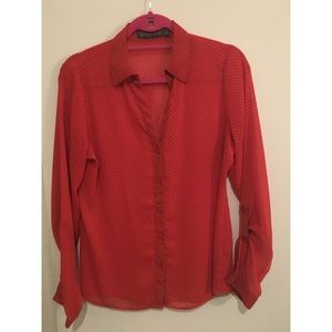 Red Polka Dot Blouse