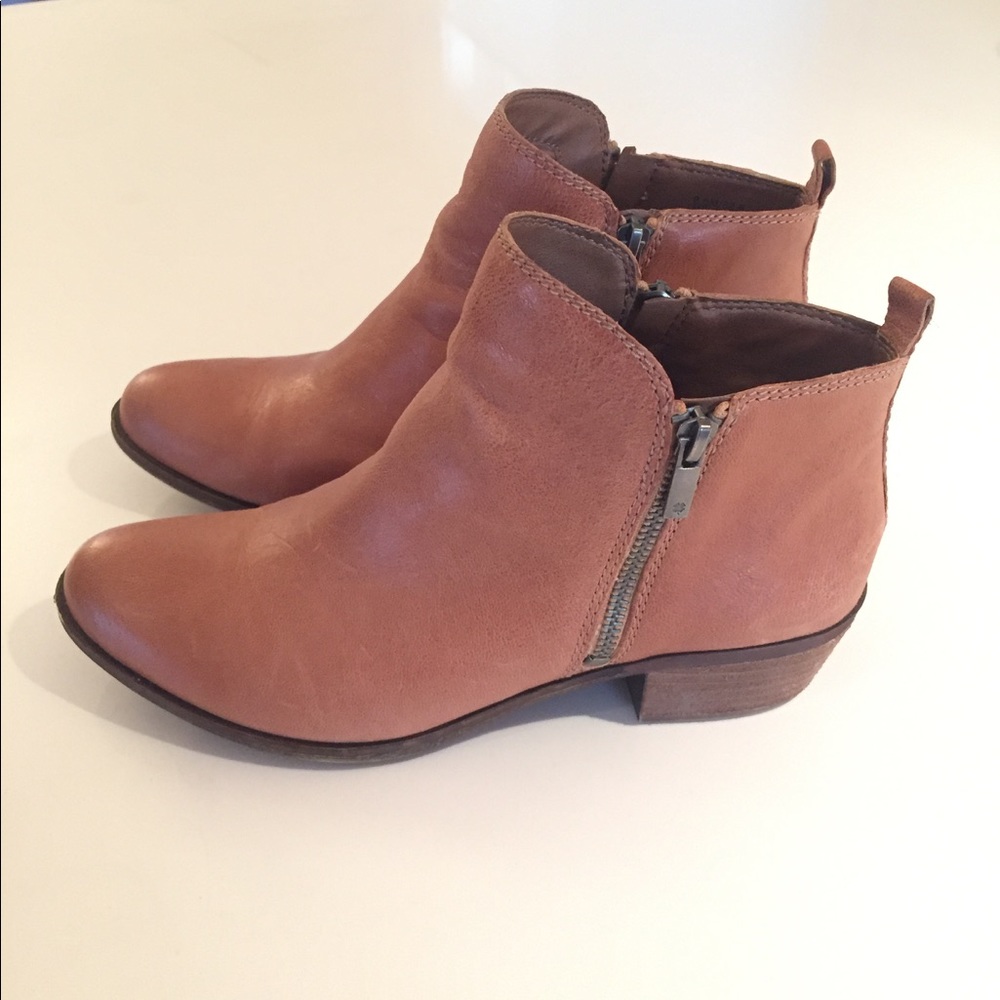 Lucky Brand "Basel" Bootie in Wheat, Size 8.5