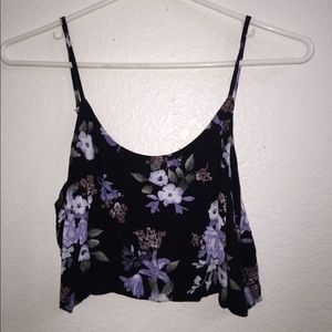 Floral Crop Tank Top