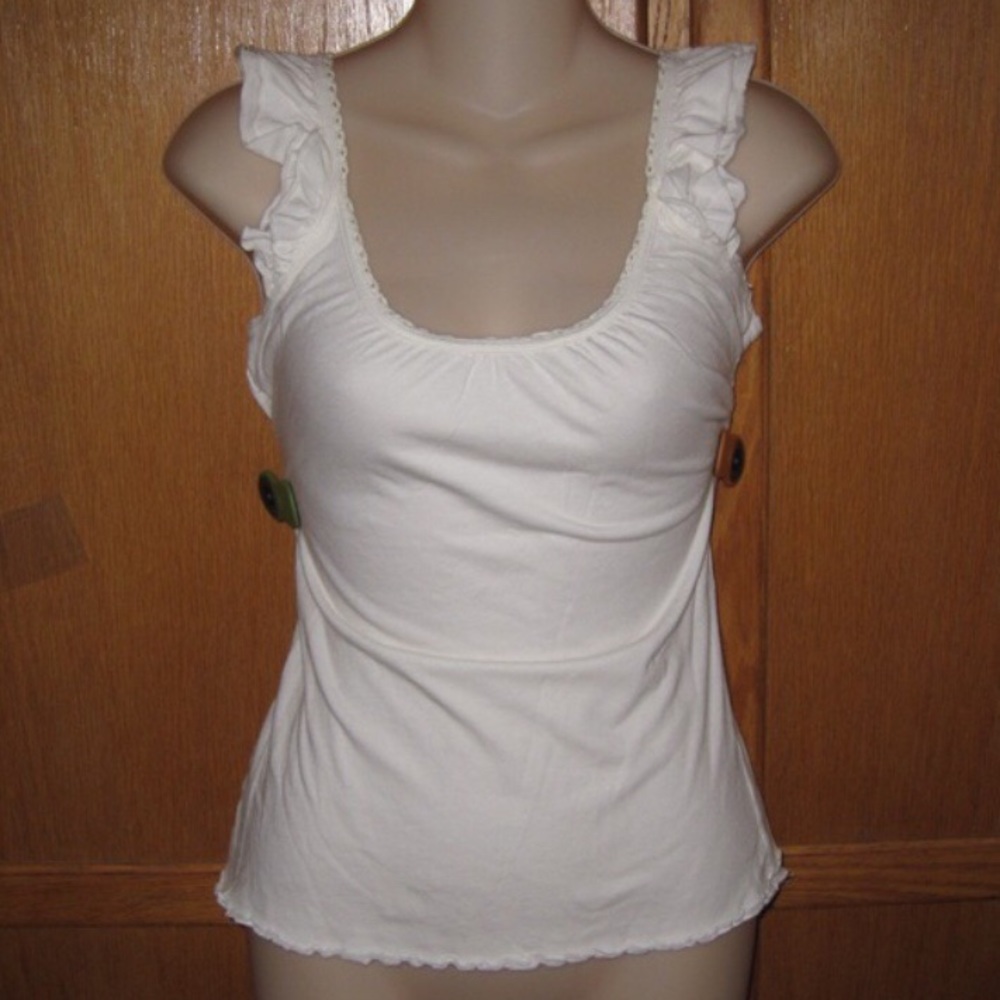 Deletta Cream Frilly Girly Top