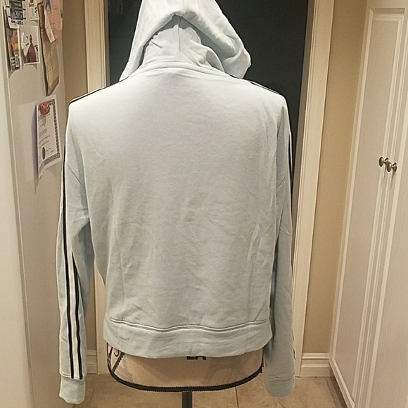 VS PINK Raw Edge Cropped Pullover Hoodie XS NWOT - Picture 4 of 7