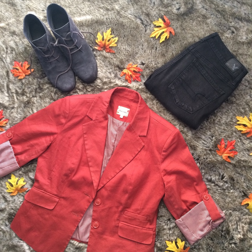 Cherish Orange Blazer