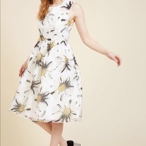 BNWT Daisy Print Fit and Flare Dress