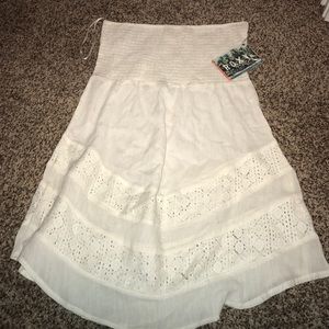 Roxy strapless cover up/shirt!