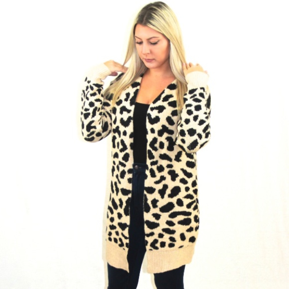 Super Comfy Cheetah Print Cardigan Sweater
