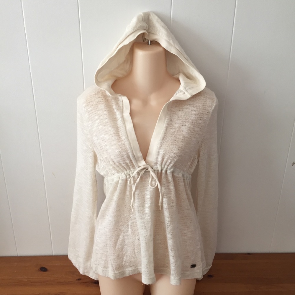 Roxy Cream Lightweight Knitted Sweater Top