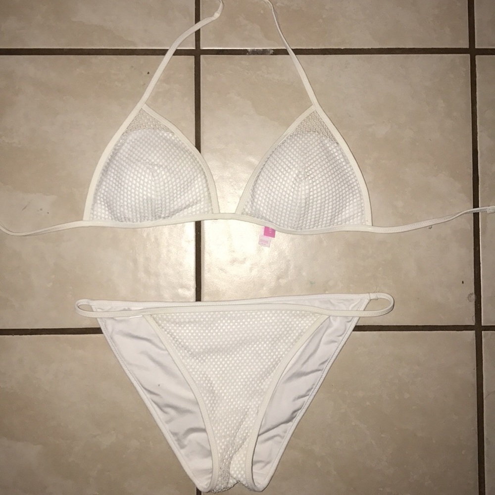 White Victoria secret swimming suit!