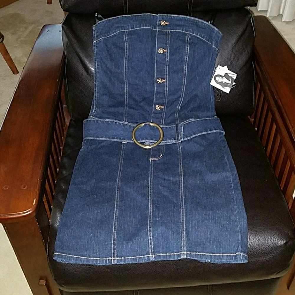 Baby Phat halter top jean dress