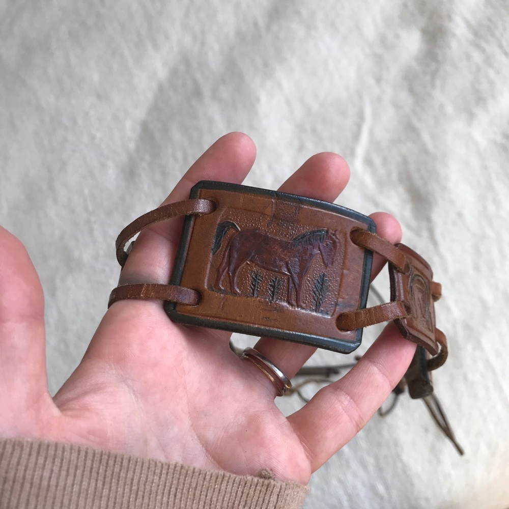 ‼️SOLD‼️Leather hand rolled western boho belt
