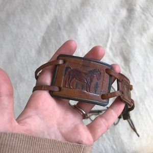 ‼️SOLD‼️Leather hand rolled western boho belt