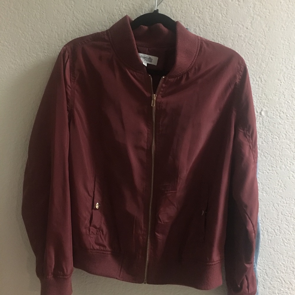 Charlotte Russe dusty rose bomber jacket 🌹
