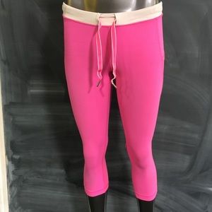 Pink and White lululemon Athletica crop pant