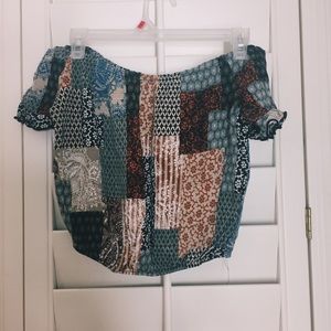 QUILTED OFF THE SHOULDER TOP QUILTED OFF THE SHOULDER TOP