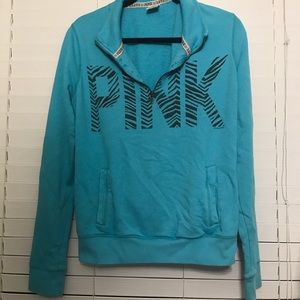 VS Pink Half-Zip Sweatshirt - Size Medium VS Pink Half-Zip Sweatshirt - Size Medium