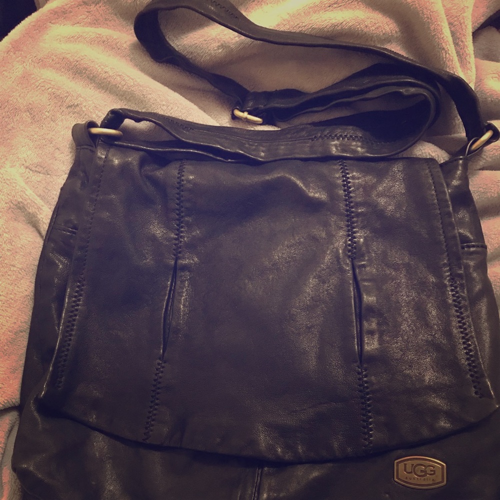 Black Leather UGG crossbody bag!!!