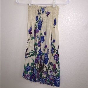 Strapless Floral Summer Dress