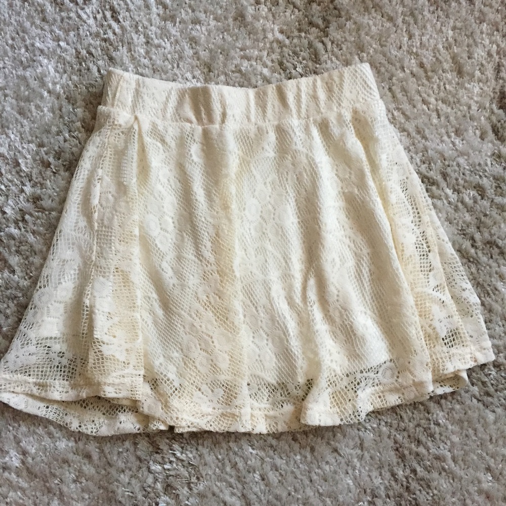 Cream lace skirt