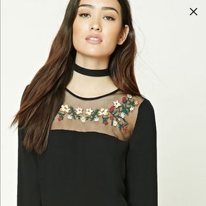 Black floral top