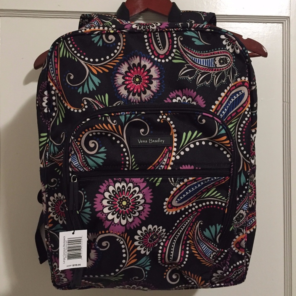 Vera Bradley Bandana Swirl Large Campus Backpack