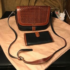 Bally Brown Shoulder Bag with Matching Wallet