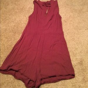 Dark red romper
