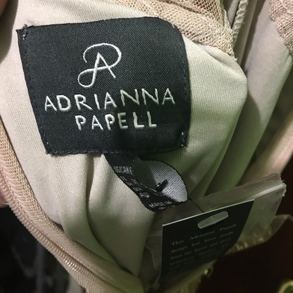 ADRIANNA PAPELL BEADED DRESS Sz 6 like new - Picture 4 of 6