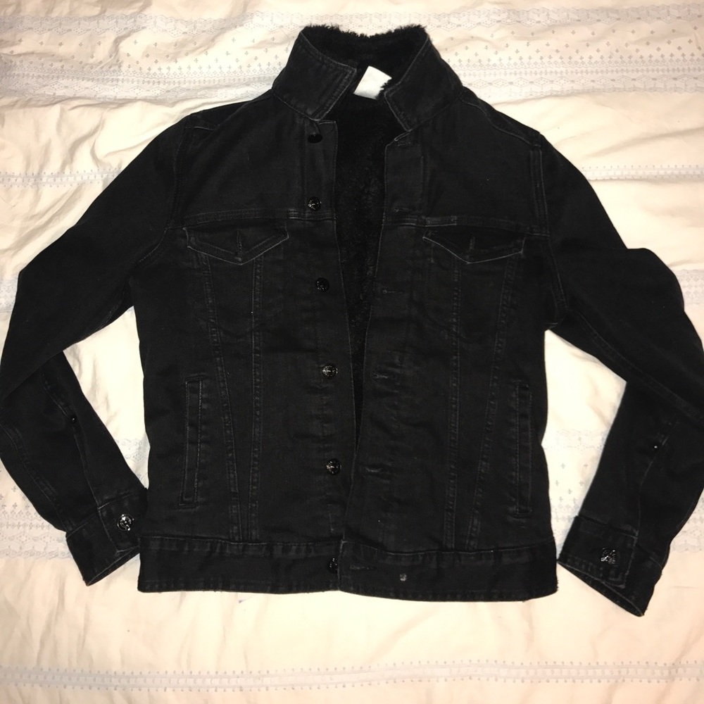 Black Denim Jacket w Inner Fleece