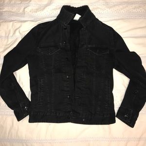 Black Denim Jacket w Inner Fleece