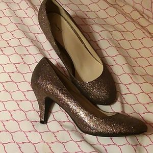 New silver sparkle high heels size 7