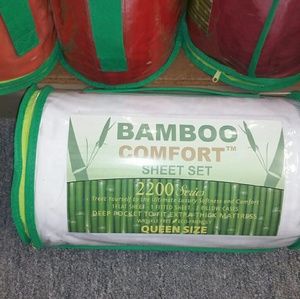 2200 TC Bamboo Comfort 4pcs Bed Sheet Set