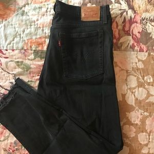 Levi's "wedgie fit " denim in black